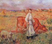 Pierre Renoir The Shepherdess the Cow and the Ewe France oil painting artist